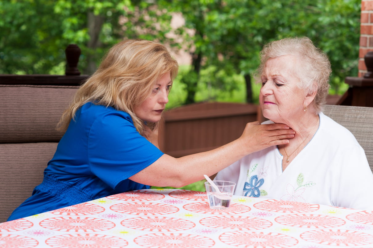 Impaired swallow function after a stroke